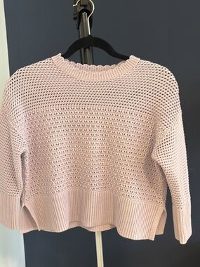 Gap kids lilac crochet sweater - M